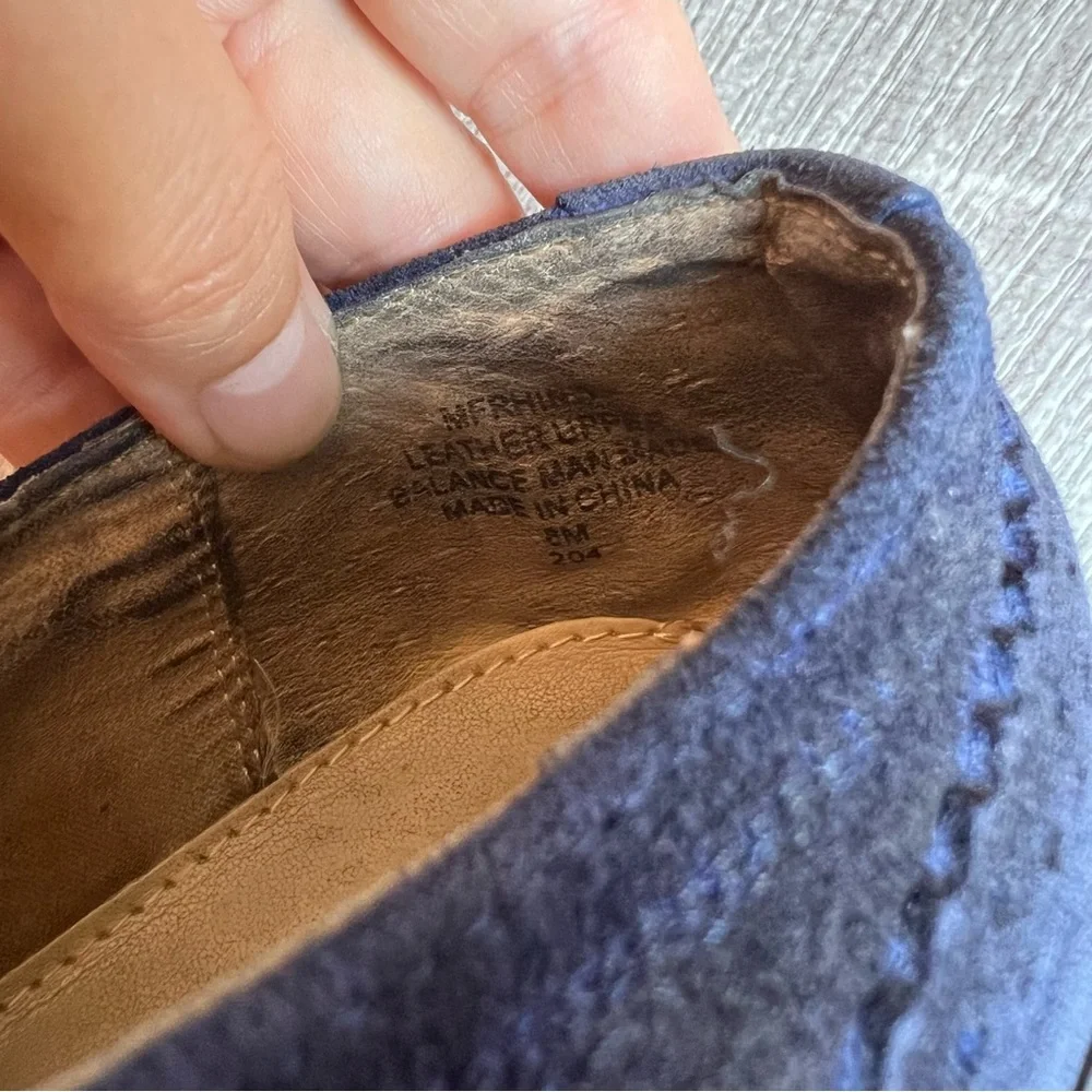 Marc Fisher Women's Navy Blue Suede Lace Up Oxford Shoes Size 8